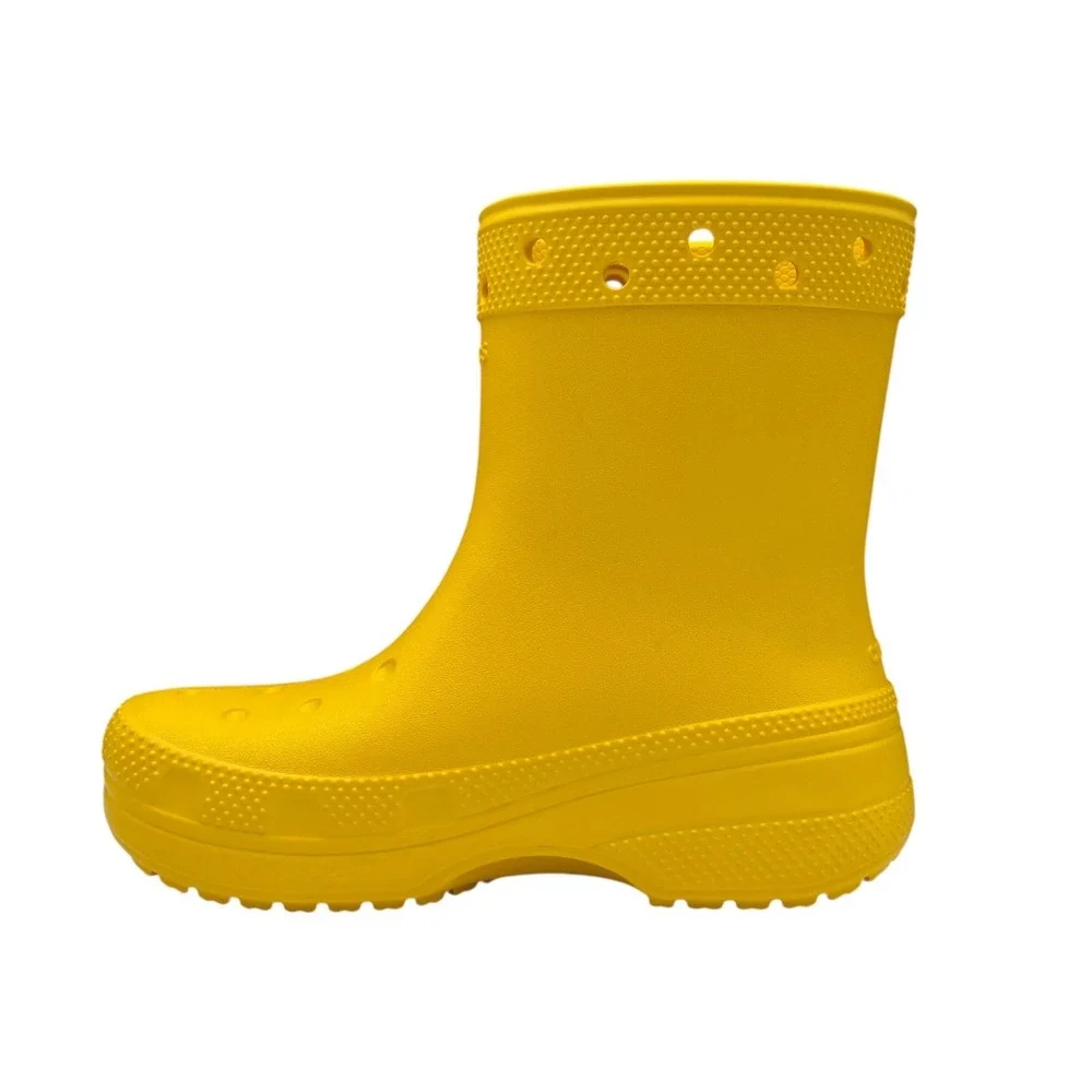 Crocs Youth‎ Girls Boys Rain Boots Size 3/Women's Size 5 Solid Yellow Waterproof